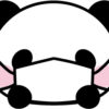 うがい手洗いアルコール消毒マスク感染予防のイラスト パンダ 動物かわいいフリーイラスト