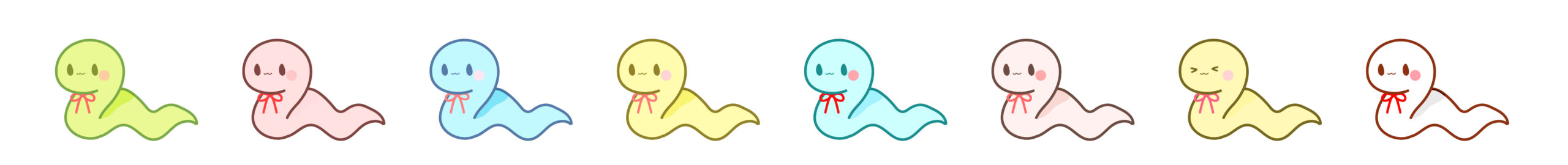 へび複数のイラスト